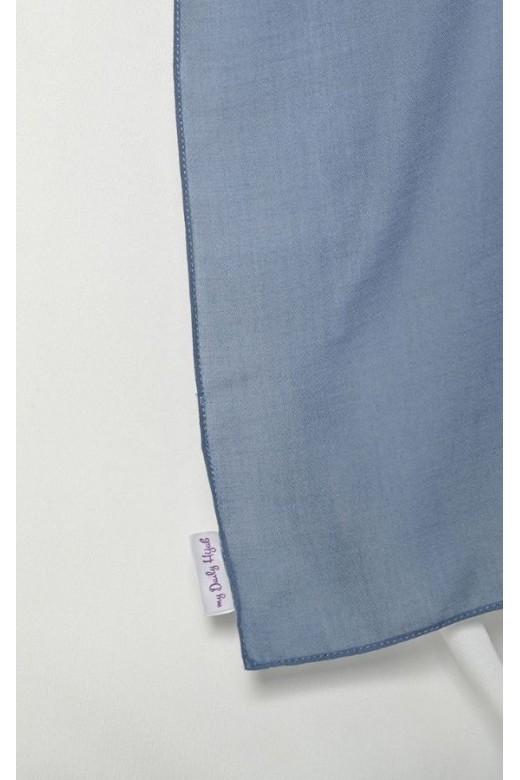 Pasmina Voal Gucci Jahit Tepi Denim